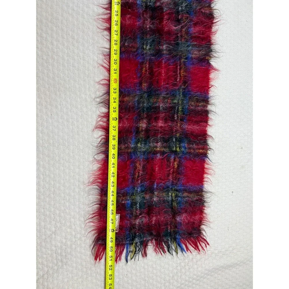 Andrew Stewart Mohair Wool Scarf Vintage Scotland 60's | Royal Stewart | 50L 12W